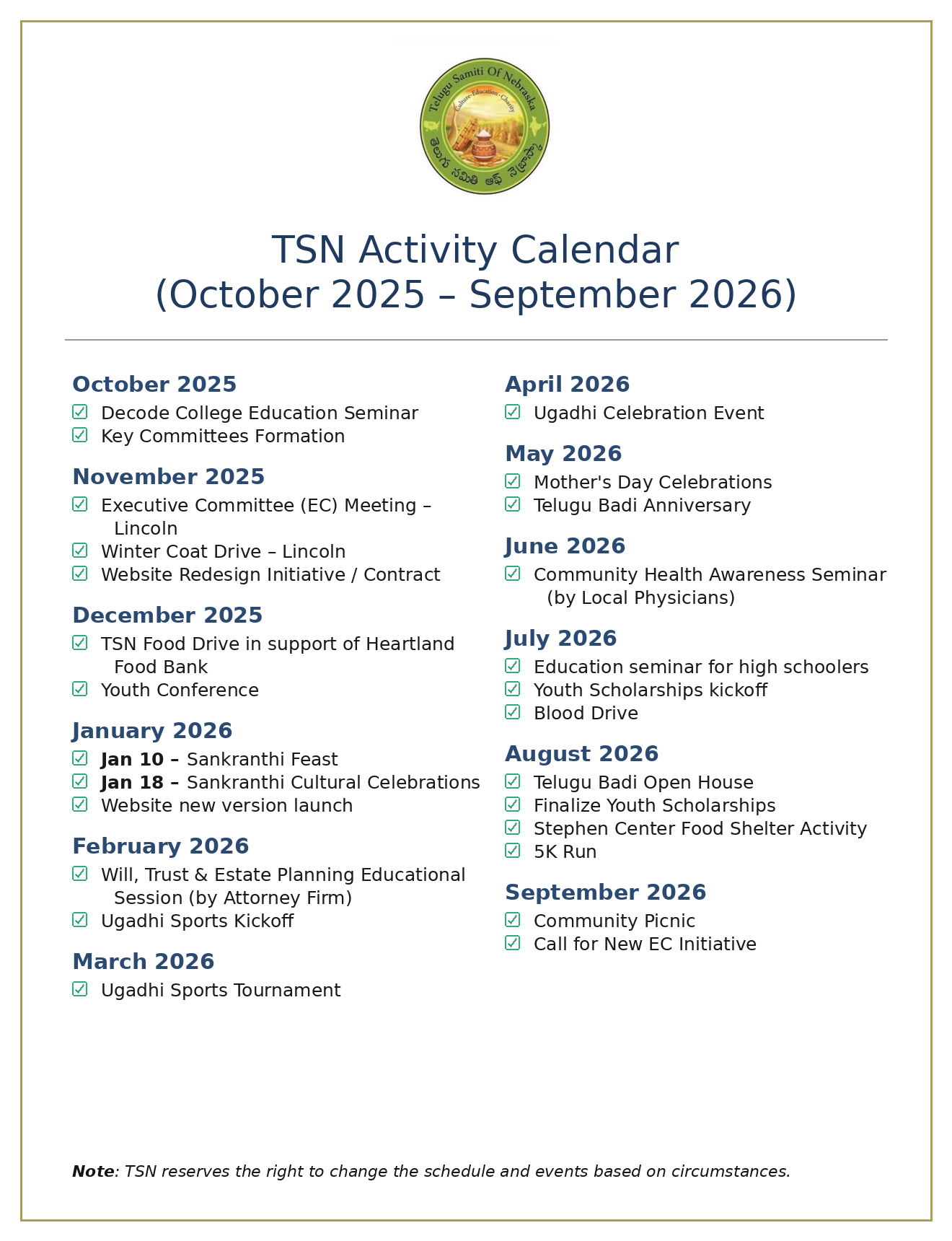 Event Calendar
